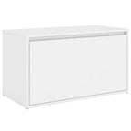 Banco de pasillo de madera de ingeniería blanco 80x40x45 cm