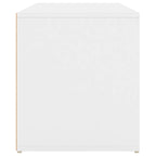 Banco de pasillo de madera de ingeniería blanco 80x40x45 cm