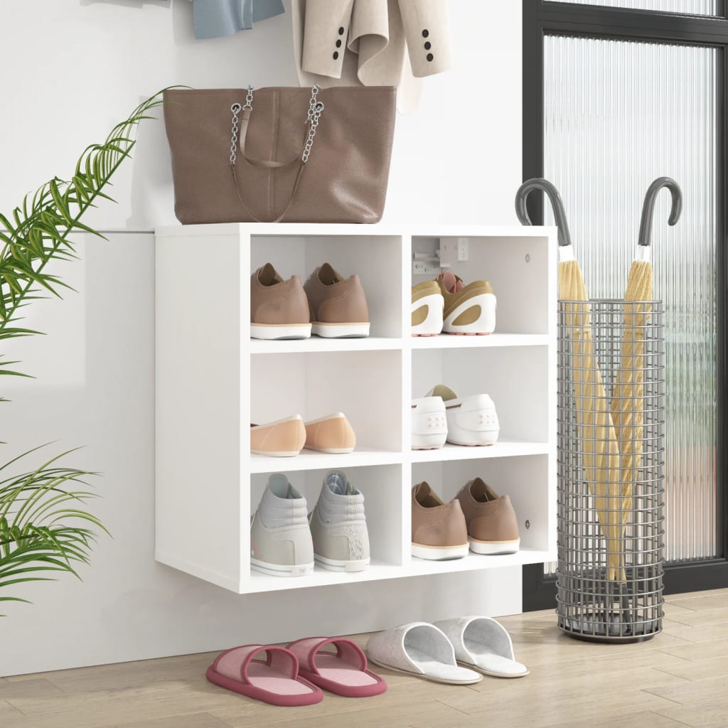 Zapatero blanco 52,5x30x50 cm