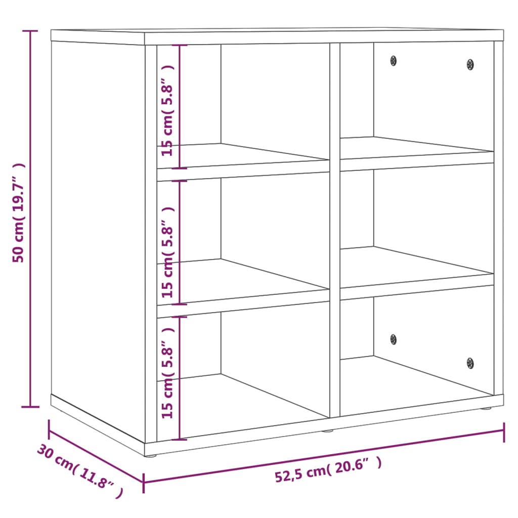 Muebles zapatero 2 unidades blanco 52,5x30x50 cm