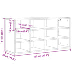 Armario Zapatero 103 x 30 x 51 cm Madera de ingeniería