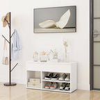 Zapatero de contrachapada color roble 105x35x35 cm