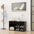 Zapatero de contrachapada color roble 105x35x35 cm