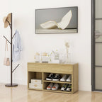 Zapatero de contrachapada color roble 105x35x35 cm