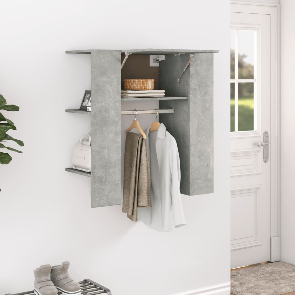 Mueble recibidor madera ingeniería gris hormigón 97,5x37x99 cm