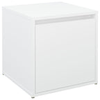 Cajón taburete madera contrachapada blanco 40,5x40x40 cm