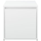 Cajón taburete madera contrachapada blanco 40,5x40x40 cm