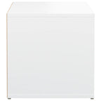 Cajón taburete madera contrachapada blanco 40,5x40x40 cm