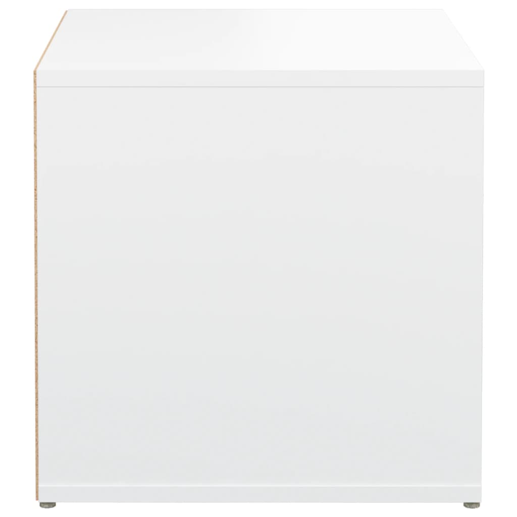 Cajón taburete madera contrachapada blanco 40,5x40x40 cm