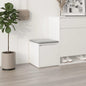 Stool box white plywood 40.5x40x40 cm