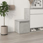 Stool box white plywood 40.5x40x40 cm