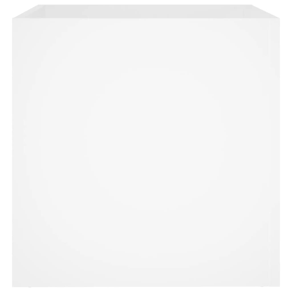 Jardinera blanca 40x40x40 cm de madera de ingeniería
