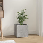 Jardinera blanca 40x40x40 cm de madera de ingeniería