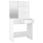 Tocador con LED blanco 74,5x40x141 cm