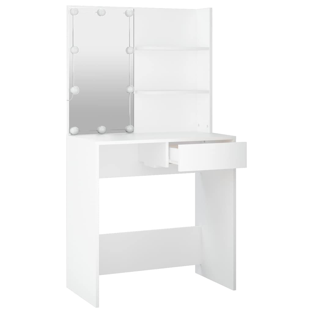 Tocador con LED blanco 74,5x40x141 cm