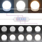 Tocador con LED negro 74,5x40x141 cm