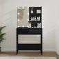 Black LED Dressing Table 74.5x40x141 cm