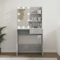 Concrete grey LED dressing table 74.5x40x141 cm