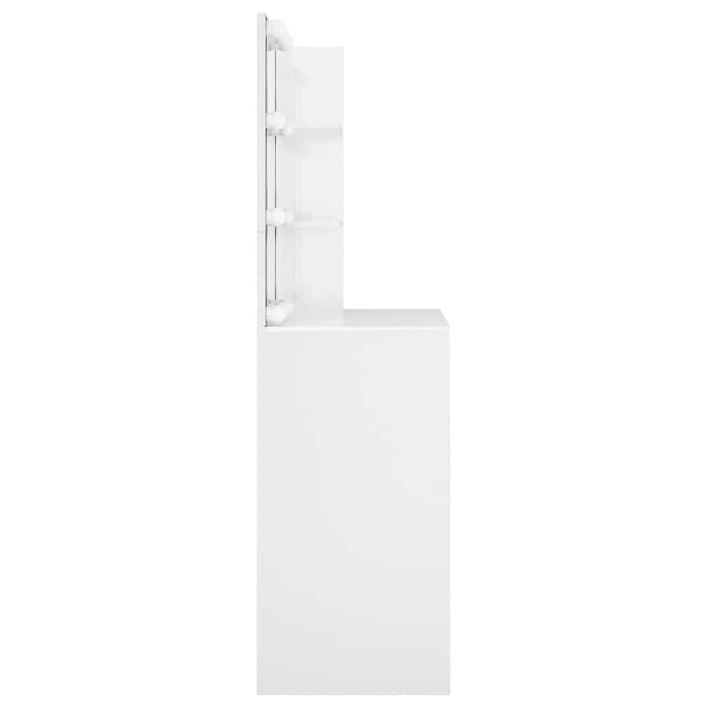 Tocador con LED blanco brillante 74,5x40x141 cm
