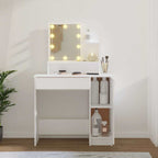 Tocador con LED blanco 86,5x35x136 cm