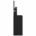 Tocador con LED negro 86,5x35x136 cm