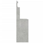 Tocador con LED color gris hormigón 96x40x142 cm