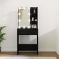 Tocador con LED roble marrón 86,5x35x136 cm