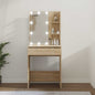 Tocador con LED color roble Sonoma 60x40x140 cm