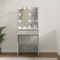 Toucadour com LED cinzento betão 60x40x140 cm
