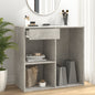 Makeup cabinet white high gloss wood 80x40x75 cm