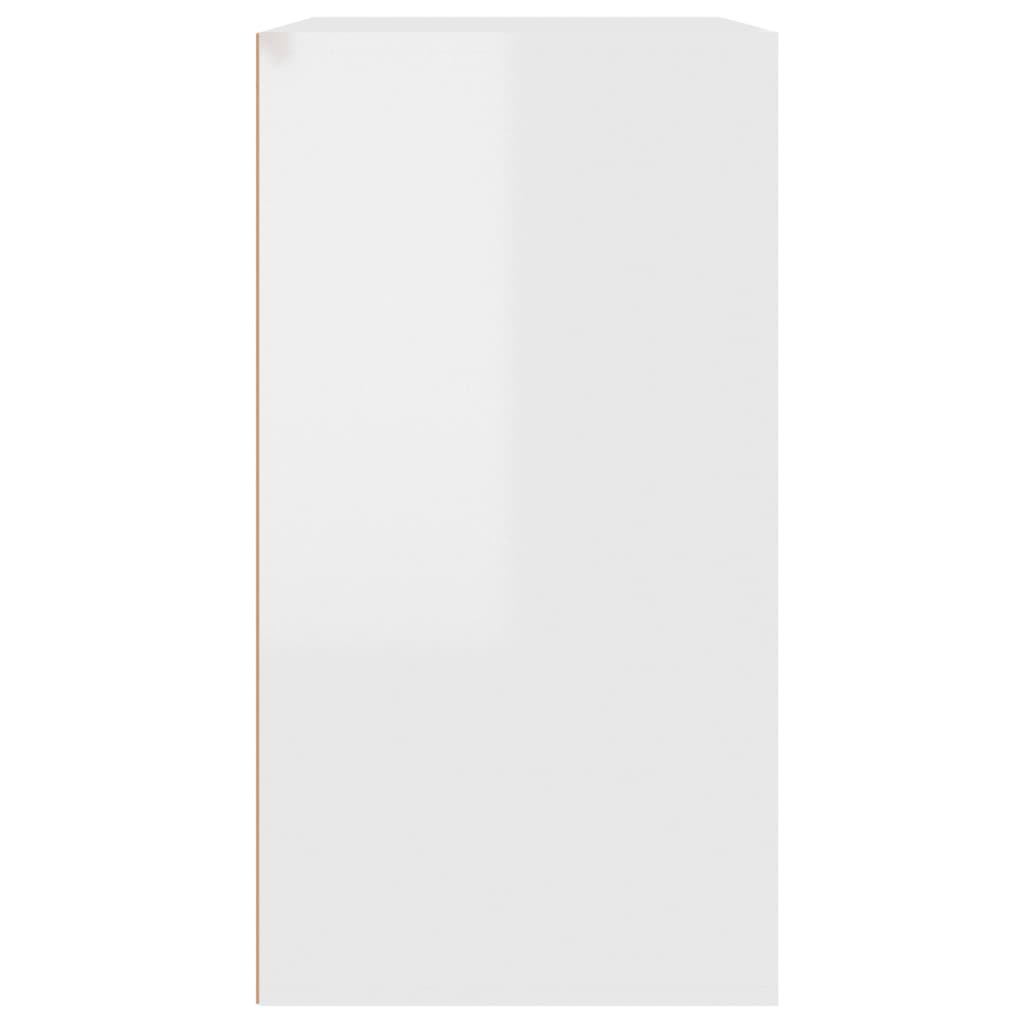 Armario de maquillaje madera blanco brillante 80x40x75 cm
