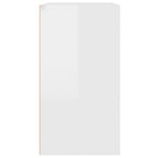 Armario de maquillaje madera blanco brillante 80x40x75 cm