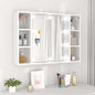 White mirrored cabinet with LED lights 76x15x55 cm
