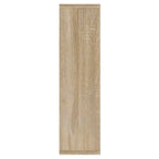 Mueble con espejo y luces LED roble Sonoma 76x15x55 cm