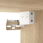 Mueble con espejo y LED color roble Sonoma 91x15x76,5 cm