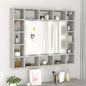 Mueble con espejo y LED blanco brillante 91x15x76,5 cm