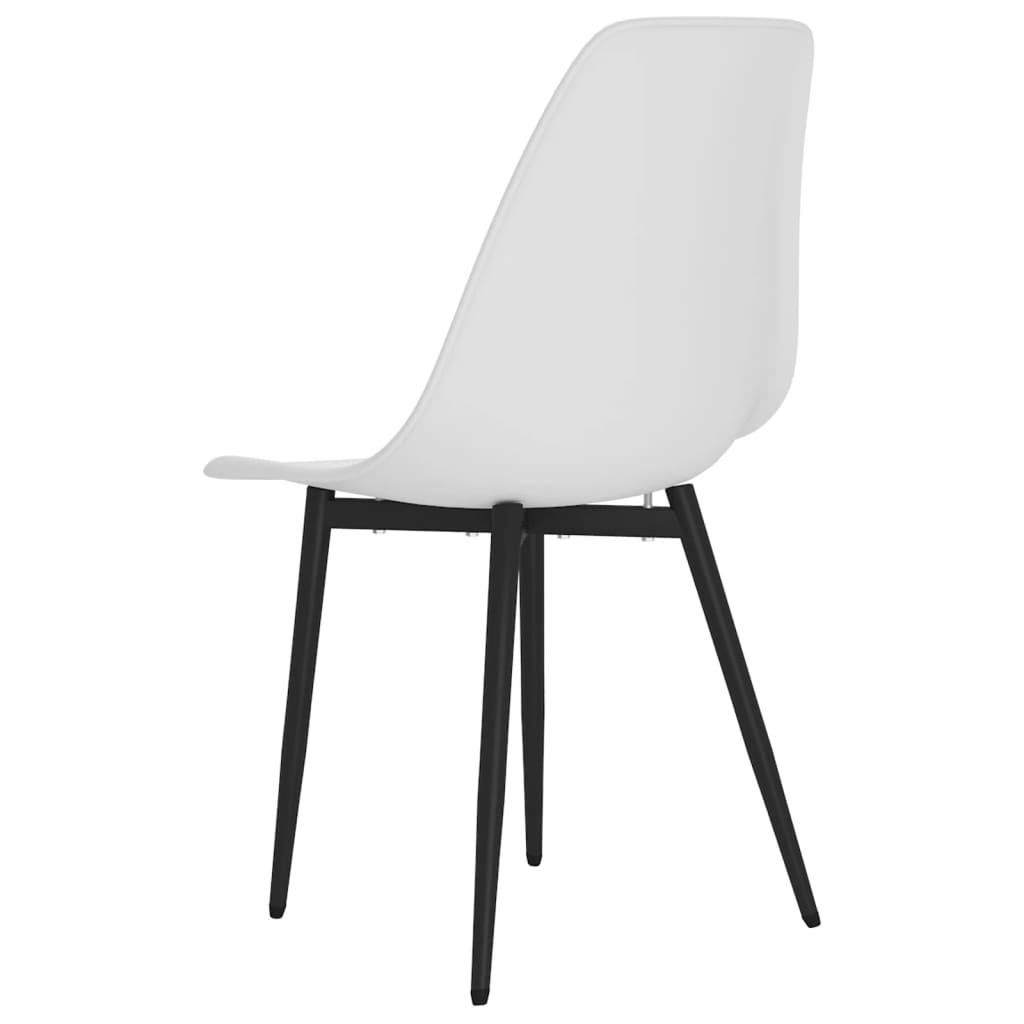 Sillas de comedor 2 unidades blancas PP