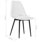Sillas de comedor 2 unidades blancas PP