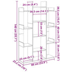 Estantería de madera de ingeniería roble Sonoma 86x25,5x140 cm