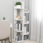 Armario de libros madera contrachapada negro 48x25,5x140 cm