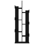 Armario de libros madera contrachapada negro 48x25,5x140 cm