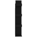 Armario de libros madera contrachapada negro 48x25,5x140 cm