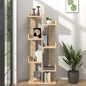 Armario de libros madera contrachapada negro 48x25,5x140 cm