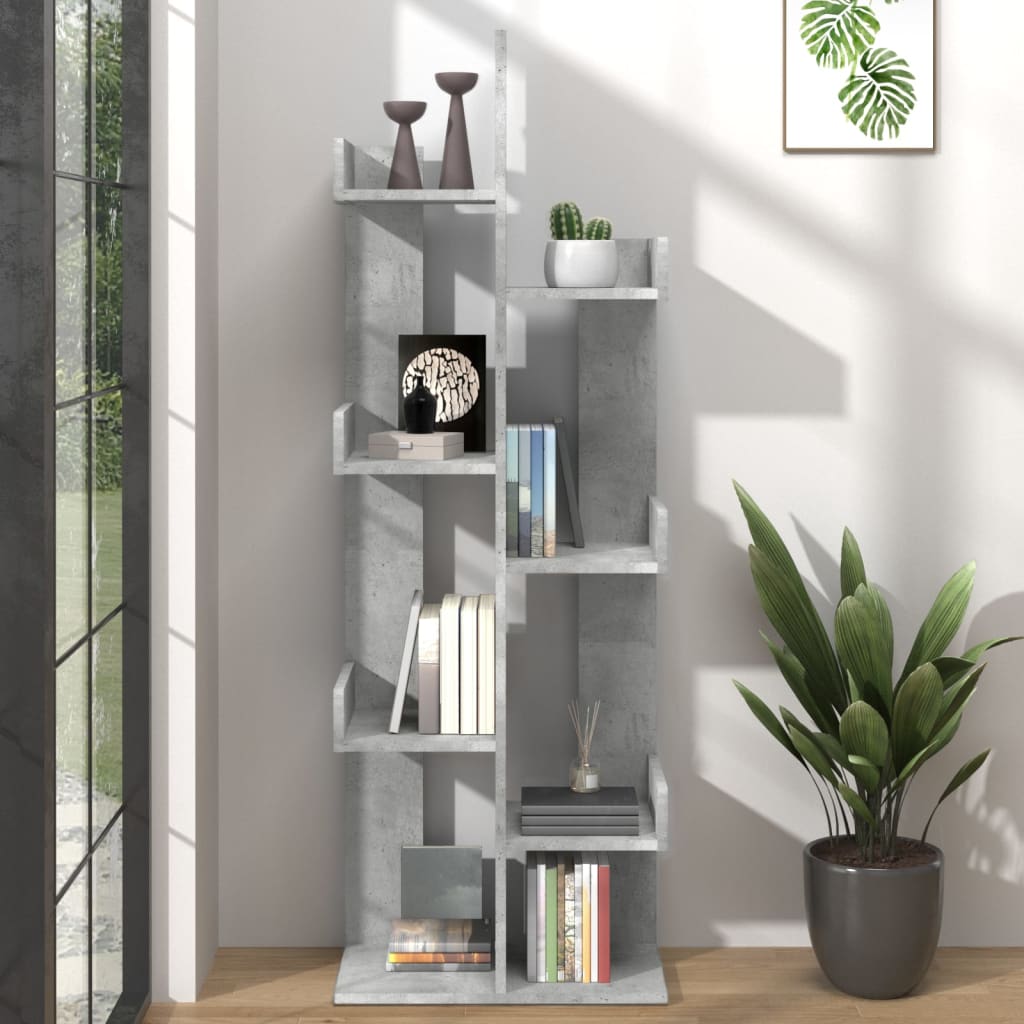Armario de libros madera contrachapada negro 48x25,5x140 cm