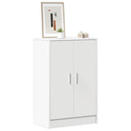Zapatero de madera contrachapada blanco 60x35x92 cm