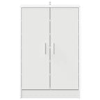 Zapatero de madera contrachapada blanco 60x35x92 cm