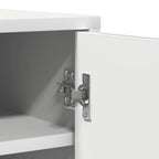 Zapatero de madera contrachapada blanco 60x35x92 cm