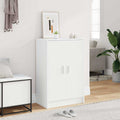 Zapatero de madera contrachapada blanco 60x35x92 cm