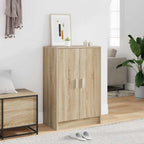 Zapatero de madera contrachapada blanco 60x35x92 cm