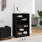 Zapatero de madera contrachapada blanco 60x35x92 cm